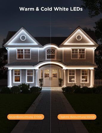 Govee LED стрічка 10м для вулиці, RGBIC, водонепроникна IP65, з керуванням Alexa та Google Assistant, для тераси, вечірок