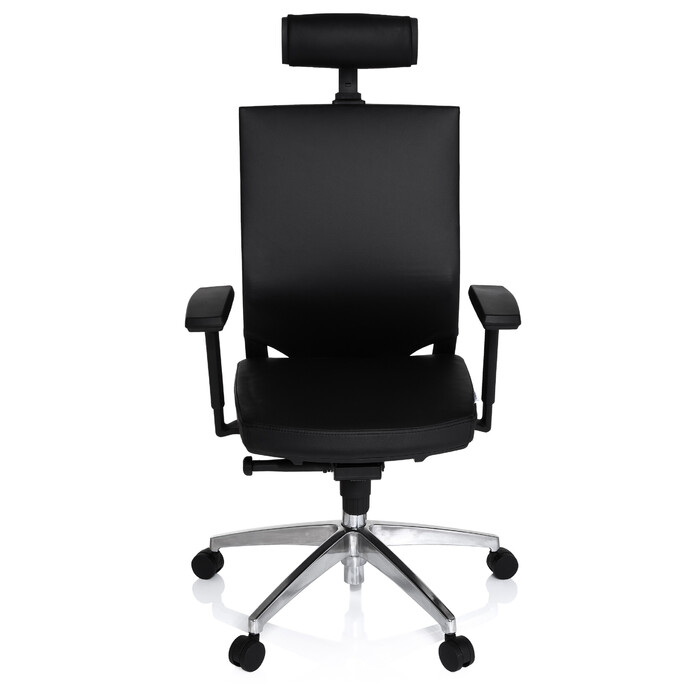 Офісне крісло / Крісло керівника PORTO MAX HIGH Leather Black HJH OFFICE