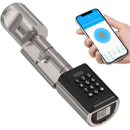 Електронний дверний замок WELOCK для вхідних дверей з PIN-кодом, Bluetooth, додатком, водонепроникний, для дверей 50-100 мм