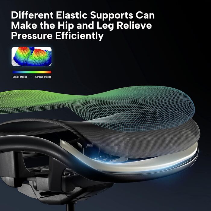 Ігрове крісло EUREKA ERGONOMIC Typhon, ергономічне, з регульованою поперековою та підголівником, 4D підлокітники, для комп'ютера, навантаження до 125 кг, чорний і зелений