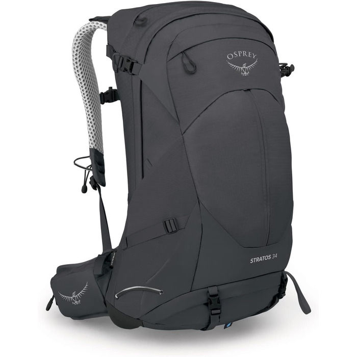Туристичний рюкзак Osprey Stratos 34 для чоловіків, Tunnel Vision Grey