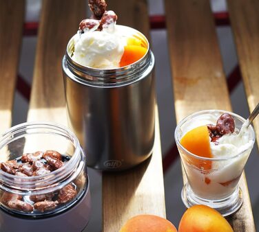 Термоконтейнер для їжі alfi ENDLESS FOOD MUG 500 мл, лаванда, з додатковим снек-потом, 3-в-1, із нержавіючої сталі, ізольований, не протікає, зберігає тепло до 5 годин, холод – до 10 годин, можна мити в посудомийній машині