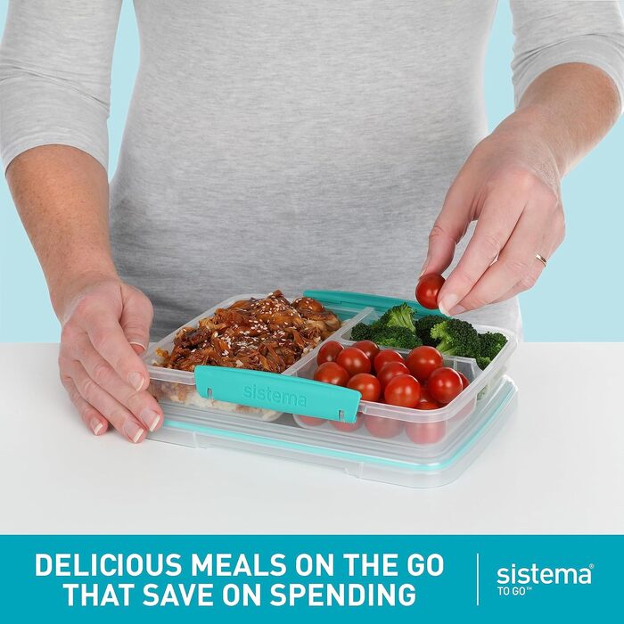 Набір контейнерів для їжі Nest IT Meal Prep | 5 шт. (820 мл) з 3 відділеннями, зелені