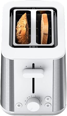 Тостер Braun PurShine HT1510 White – 2 відділення, 8 режимів підсмажування, розморожування, підігрів, висувний піддон для крихт, 900 Вт