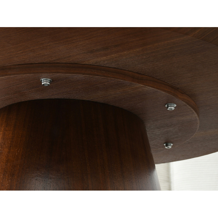 Журнальний стіл Mebel-Partner овальний, 110 x 60 x 40,5 см, колір: горіх