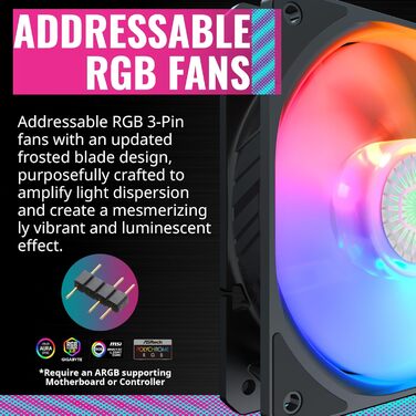 Корпус для ПК Cooler Master TD300 Mesh Mini-Tower для Micro-ATX та Mini-ITX, ігровий корпус з високим повітряним потоком, 2 ARGB вентилятори 120 мм, бічна панель із загартованого скла, знімна кришка, ARGB/PWM-хаб