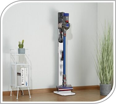 Підлогова стійка-органайзер PureMounts для пилососів Dyson V6/V7/V8/V10/V11/V12/V15, біла