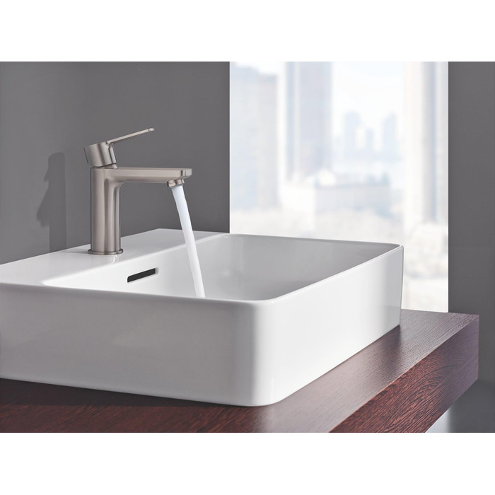 Змішувач для ванної кімнати GROHE Lineare, економічний, нержавіюча сталь, 18 см, з витяжною системою, XS