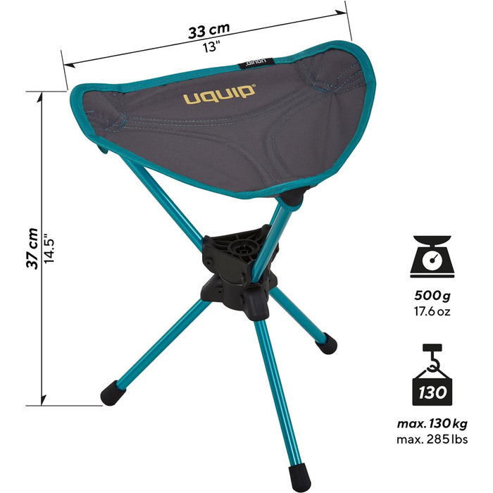 Туристичний складаний стілець Uquip Three Sixty Mini, трикутний, легкий, до 130 кг