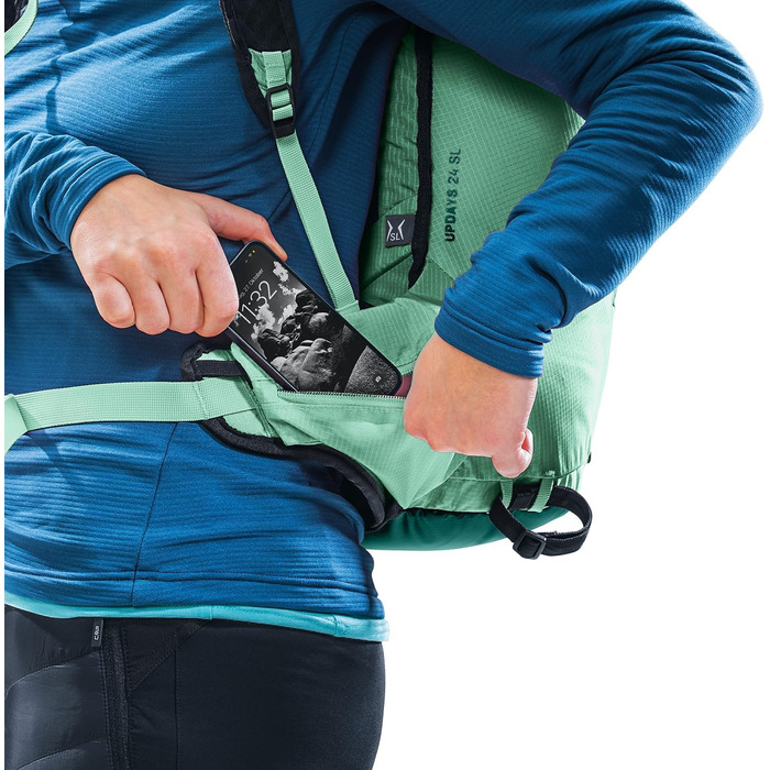 Жіночий легкий рюкзак для скітурингу Deuter Updays 24 SL, 24 л, Deepsea-spearmint