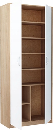 Шафа-гардероб Bestseller Patryk R004, 74x180x35 см, білий / дуб сонома