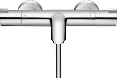 Змішувач для ванни Hansgrohe Ecostat Aufputz - термостат, безпечний (SafetyStop 40°C), круглий, хром, для 2 споживачів