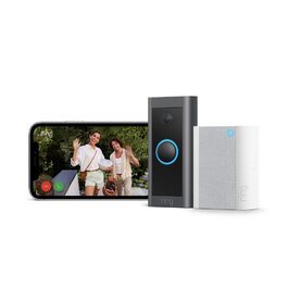 Відеодзвінок Ring з камерою 1080p, нічним баченням, дротовий, з дзвінком Chime, відеодомофон для вхідних дверей, сумісний з Alexa