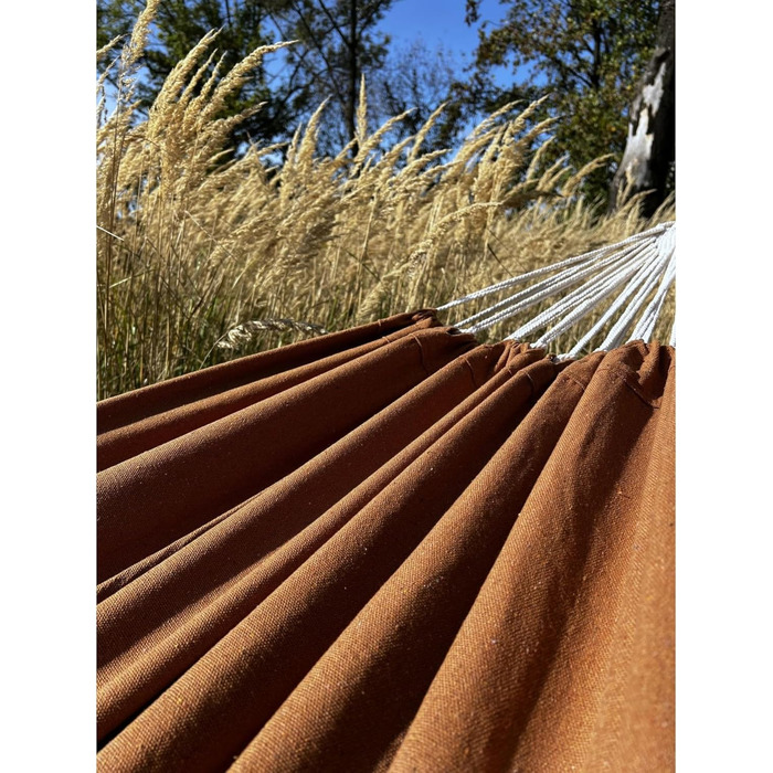 Гамак подвійний Potenza Outdoor з металевим каркасом для 2 осіб (XXL 220x160 см, до 200 кг, колір тофі, каркас графіт)