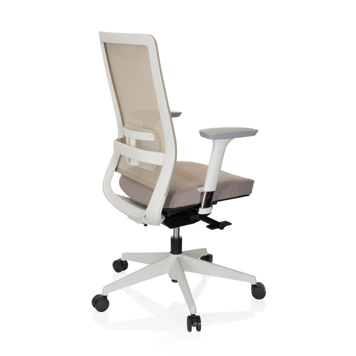 Офісне крісло / обертове крісло PURE WHITE сітка / тканина бежева hjh OFFICE