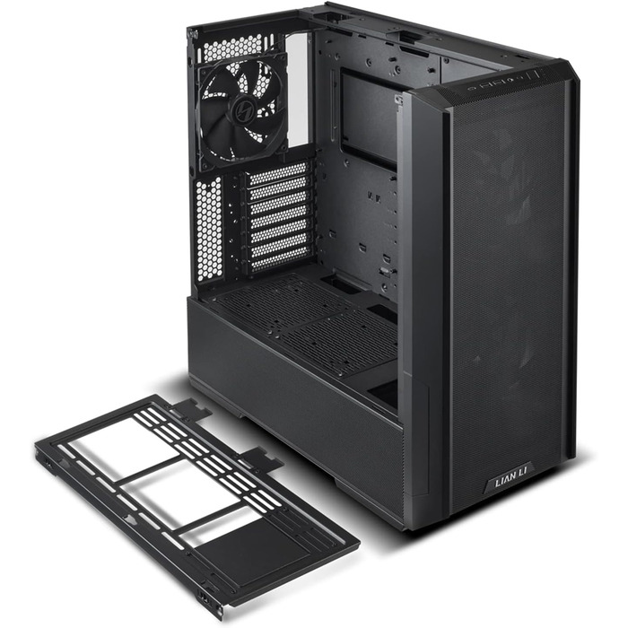 Ігровий корпус для ПК LIAN LI LANCOOL 216, чорний, E-ATX, з підсвіткою RGB, 2x 160 мм вентилятори, Midi Tower
