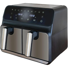 Аерофритюрниця Unold Twin Zone 58685, подвійна камера, 8 л, 1700 Вт, BPA-free, 2 кошики по 4 л, знімні решітки