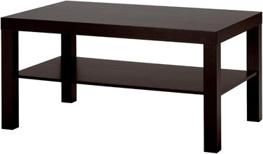 Журнальний стіл IKEA Lack чорний/коричневий 90x55 см, дерев'яний, для вітальні