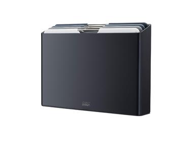 Набір дощок для нарізання Joseph Joseph Folio Graphite (4 шт.) 35.7x26.2 см - Синьо-графітові, з кейсом для зберігання