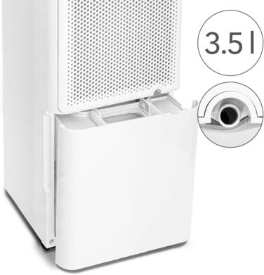 Тотек TTK 64 HEPA – Електричний осушувач повітря з HEPA-фільтром, 24 л/добу, 50 м², 125 м³