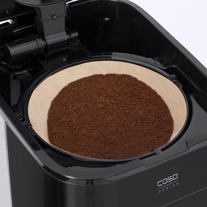 Кавоварка CASO Coffee Taste and Style з постійним фільтром, 1,5 л, оптимальна температура заварювання 92-96°C, крапельний стоп, покращена система заварювання, нержавіюча сталь, на 12 чашок
