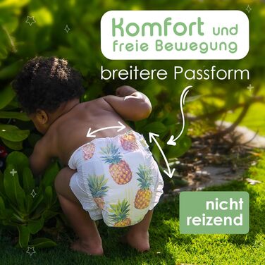 Дитячі підгузки PureBorn з бамбука, розмір 5 (7-12 кг), гіпоалергенні та ультрапоглинаючі, 88 шт.