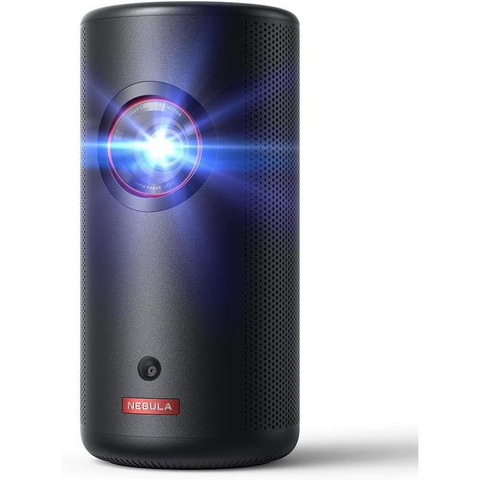 NEBULA Capsule 3 Laser GTV: Міні-проектор з лазером, 1080p, 300 ANSI Lumen, Wi-Fi, Dolby Digital, Автофокус, 120 дюймів, 2.5 години роботи від акумулятора