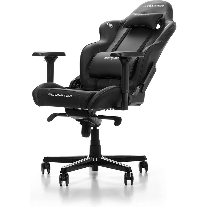 Ігрове крісло DXRacer Gladiator G001, екошкіра, чорне, до 200 см