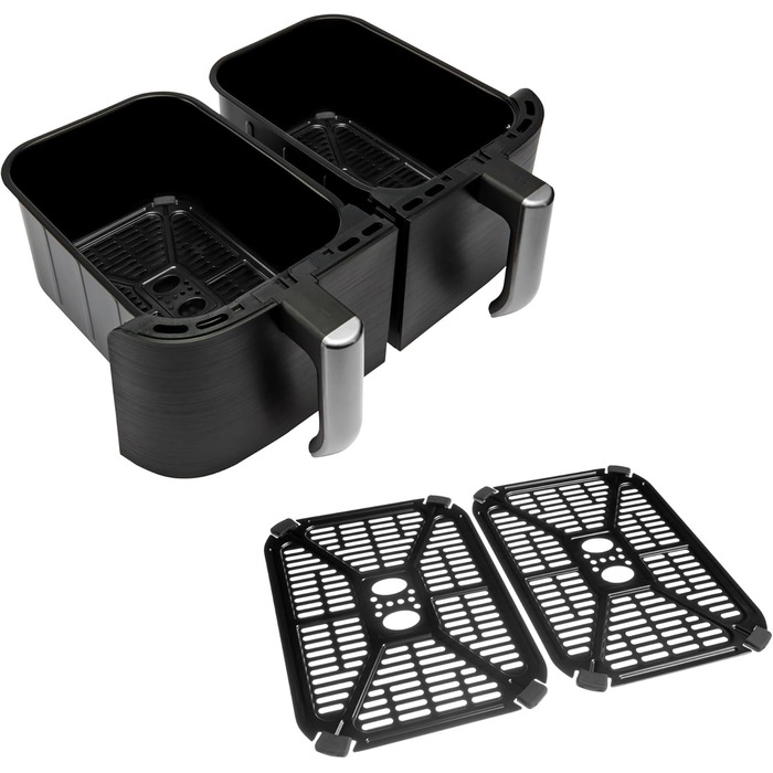 Аерофритюрниця Russell Hobbs SatisFry 9 л, 2 камери, 9 програм, тиха, без олії, посудомийна, до 200°C, функція підтримки тепла