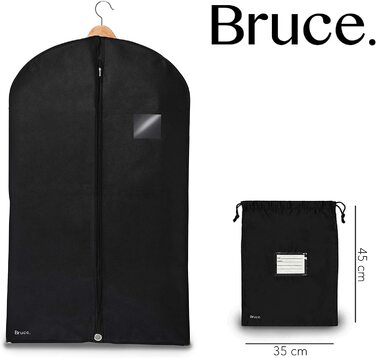 Набір Bruce: 3 преміум чохли для одягу 120x60 см + чохол для взуття, дихаючі чохли для костюмів і суконь, міцний матеріал 120 GSM, ідеально для подорожей