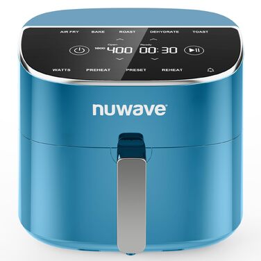 Аерофритюрниця Nuwave Brio Plus 2,5 л, цифровий сенсорний дисплей, діапазон температур 22,5°F - 450°F, Колір: Cozy Blue