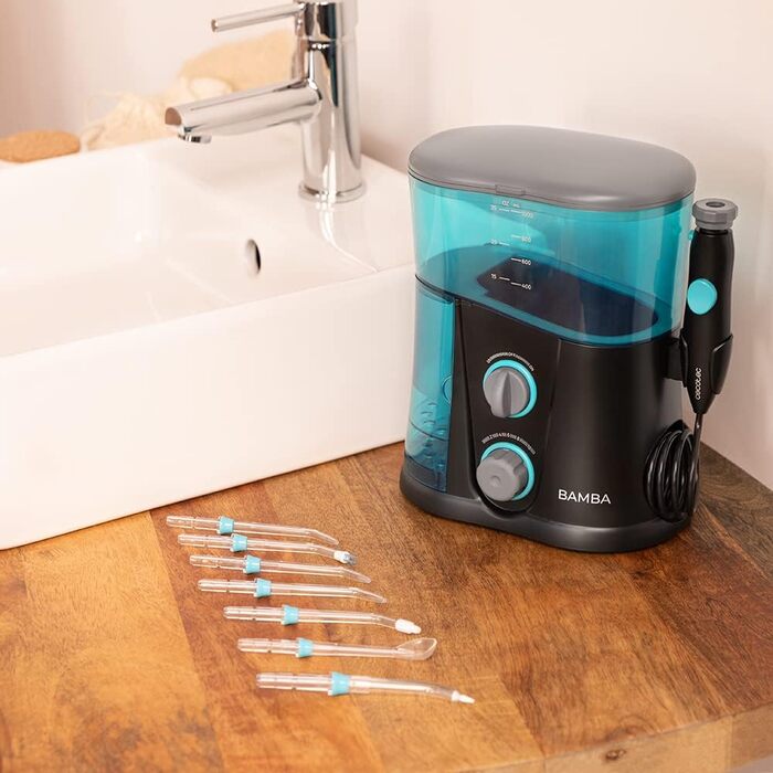 Cecotec Munddusche Bamba ToothCare 1200 Jet Pro: 7 насадок, LED-дисплей, 10 режимів тиску, UV-дезінфекція