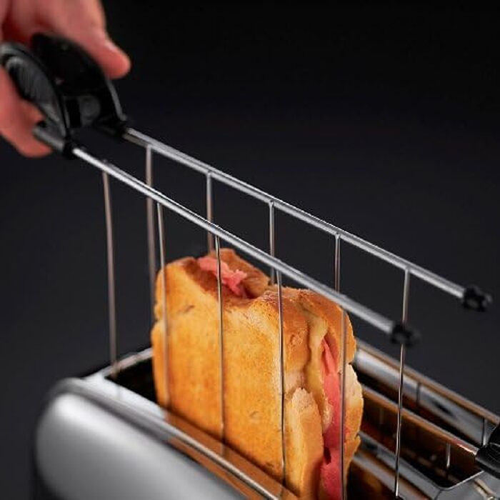 Тостер Russell Hobbs Victory для 2 скибок з насадкою для сендвічів та паніні, нержавіюча сталь, 6 режимів, 1200 Вт