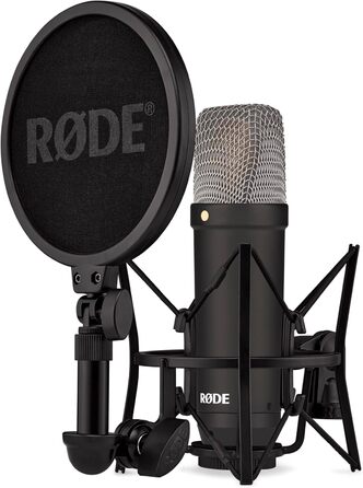 RØDE NT1 Signature Series студійний конденсаторний мікрофон з великою діафрагмою, антивібраційним кріпленням, поп-фільтром та XLR-кабелем для музики, вокалу, стрімінгу і подкастів