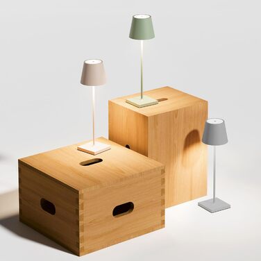 LED-лампа SIGOR Nuindie 2.0: диммер, акумулятор, IP54, 38 см, USB-C, 12 год, пісочний колір