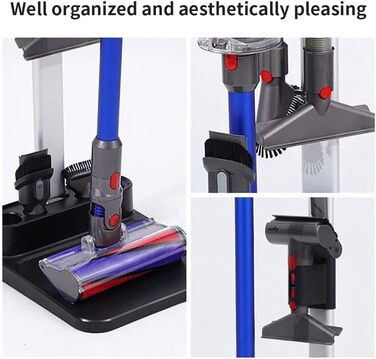 Підлогова стійка для пилососів Dyson V7/V8/V10/V11/V15, тримач-органайзер для аксесуарів, сумісний з SV10, SV12