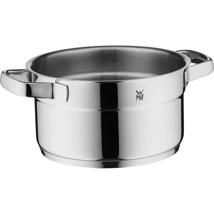Набір каструль WMF Compact Cuisine 5 предметів, індукційний, нержавіюча сталь, з кришками, полірований Cromargan, без покриття, з внутрішньою шкалою