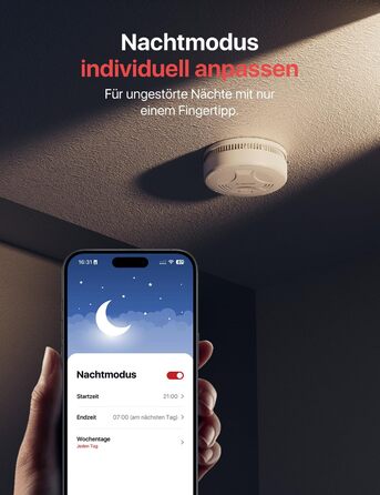 X-Sense Розумний димовий сповіщувач Wi-Fi з магнітною кріпленням, сертифікований EN 14604, мережевий димовий сповіщувач, керування через додаток, з базовою станцією SBS50, бездротовий димовий сповіщувач, SD11-MR61, комплект з 6 шт. білий