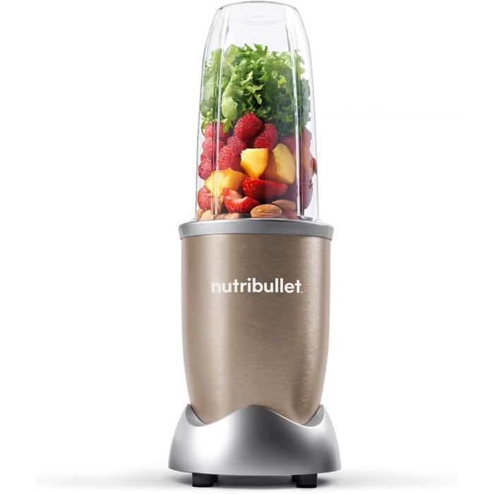 Смузі-мейкер Nutribullet Pro NB904CP 900 Вт, 700 мл, електричний блендер для смузі, компактний, легке очищення
