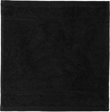 Набір з 10 рушників Brandsseller, 30x30 см, чорні, махрові, для ванної та дому, 100% бавовна, 470 г/м², з петелькою