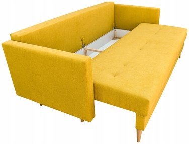 Диван BIRD Meble, 216 x 92 см, оббивка тканина, жовтий
