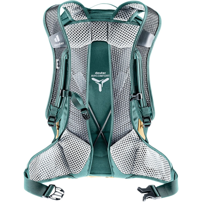 Велосипедний рюкзак Deuter Race Air 14+3 л, коричнево-синій, вентиляція спини