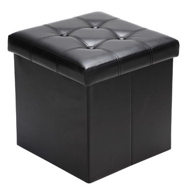 Оббитий пуф Wide Decor, чорний
