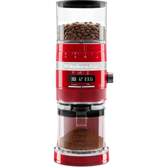 Кавомолка KitchenAid Artisan, червона «Любовне яблуко», електрична, модель KI5KCG8433