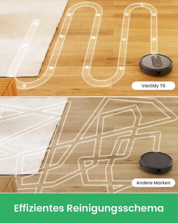 Робот-пилосос Vactidy Nimble T6 з потужністю 2800 Па, автономія 120 хв, керування через Alexa, Google Assistant, Siri та мобільний додаток, чорний