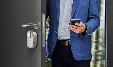Розумний дверний замок VisorTech з PIN-кодом, відбитком пальця та Wi-Fi керуванням – електронний замок з сенсором для дверей