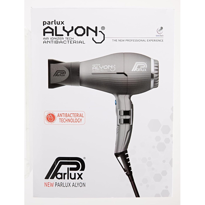Фен Parlux Alyon Ionic Graphite Matt – іонний, графітовий, матовий, професійний фен для волосся