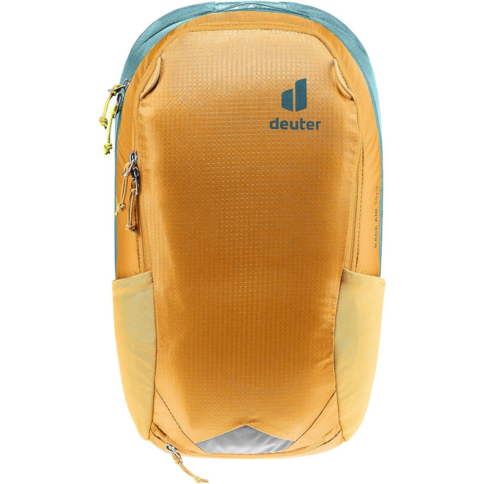 Велосипедний рюкзак Deuter Race Air 14+3 л, коричнево-синій, вентиляція спини