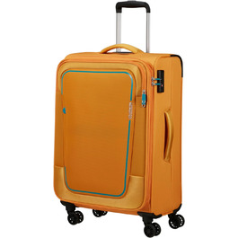 Валіза American Tourister Pulsonic Spinner M, розширювана, 68 см, 64/74 л, жовта (Sunset Yellow)