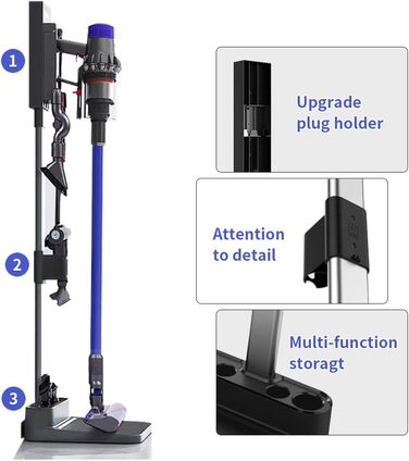Підлогова стійка для пилососів Dyson V7/V8/V10/V11/V15, тримач-органайзер для аксесуарів, сумісний з SV10, SV12
